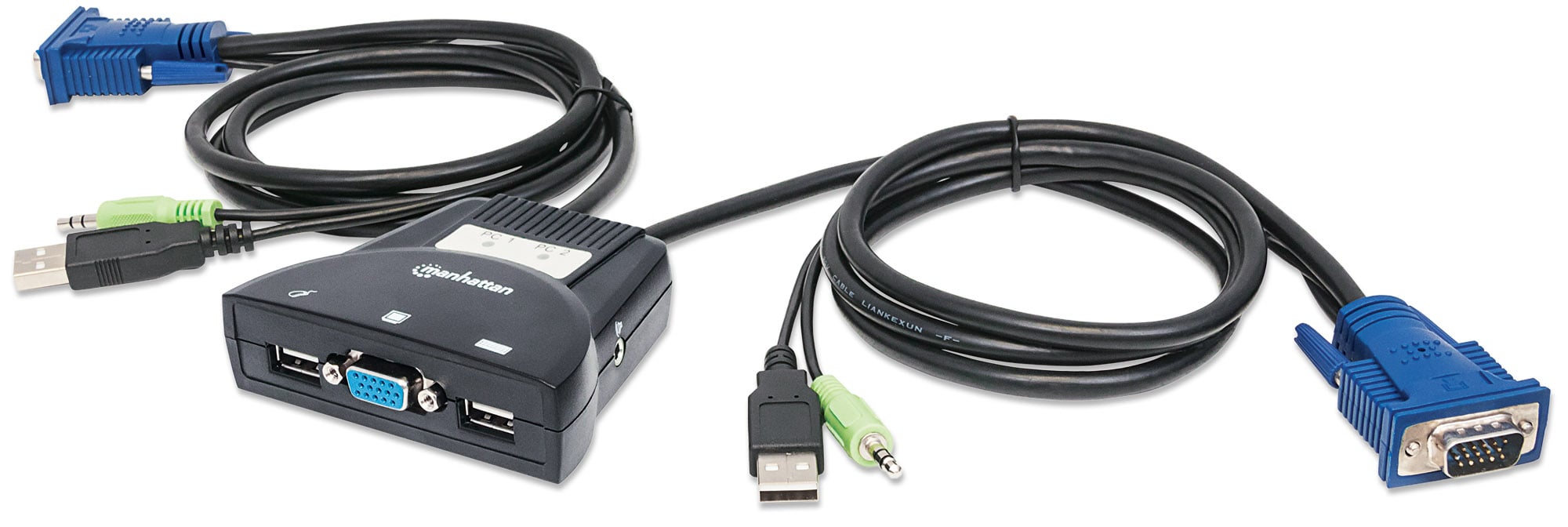 Mini KVM Switch 2 Porte USB con Audio - Manhattan IDATA KVM-522U