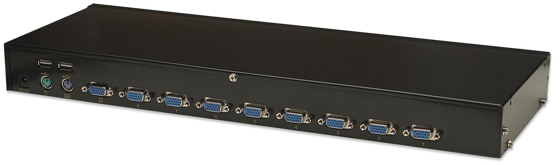 KVM Switch 8 porte combo USB + PS/2, OSD - Intellinet IDATA KVM-C8UP3