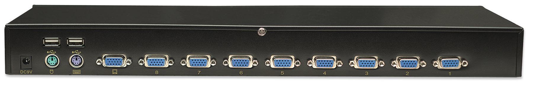 KVM Switch 8 porte combo USB + PS/2, OSD - Intellinet IDATA KVM-C8UP3