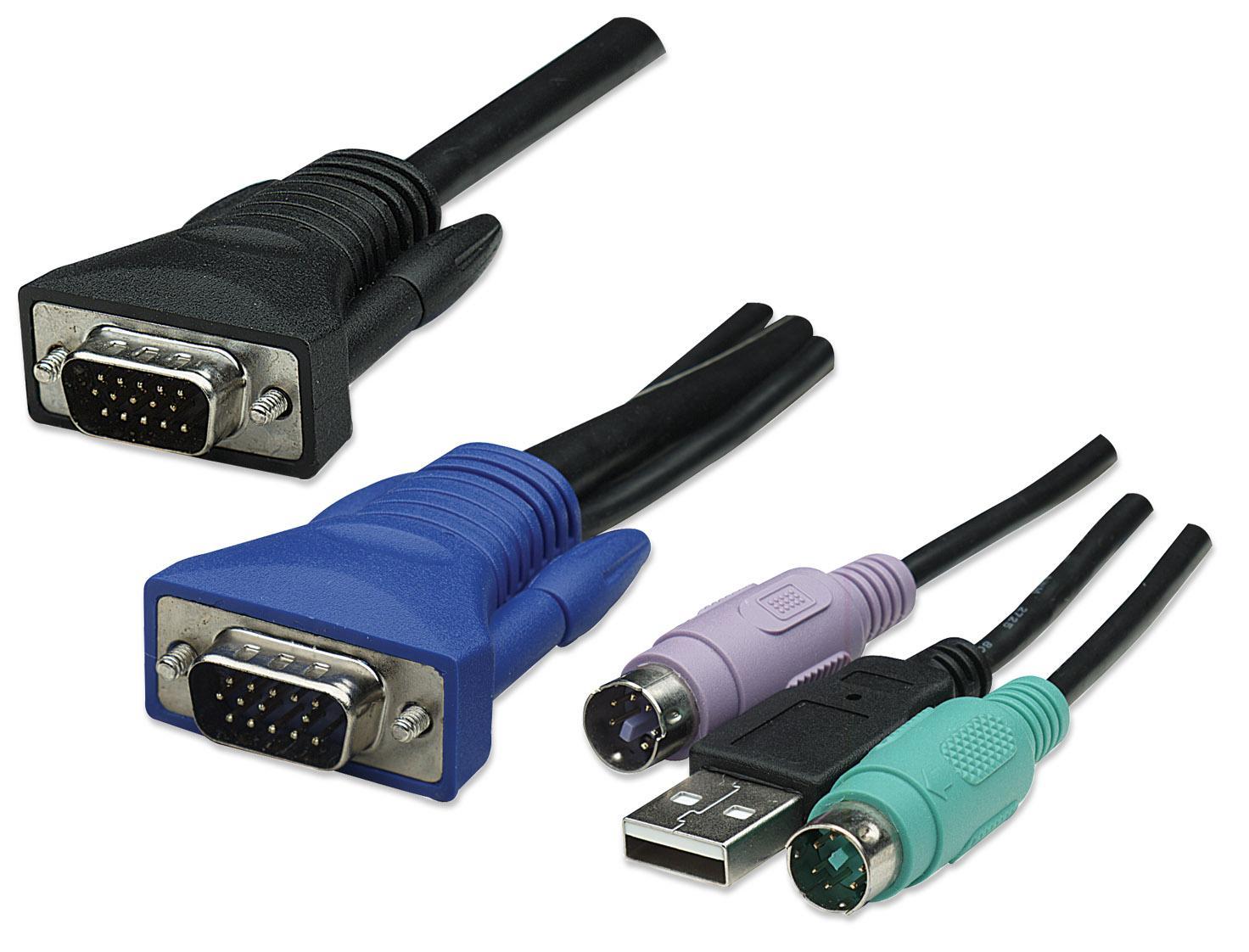 KVM Switch 8 porte combo USB + PS/2, OSD - Intellinet IDATA KVM-C8UP3