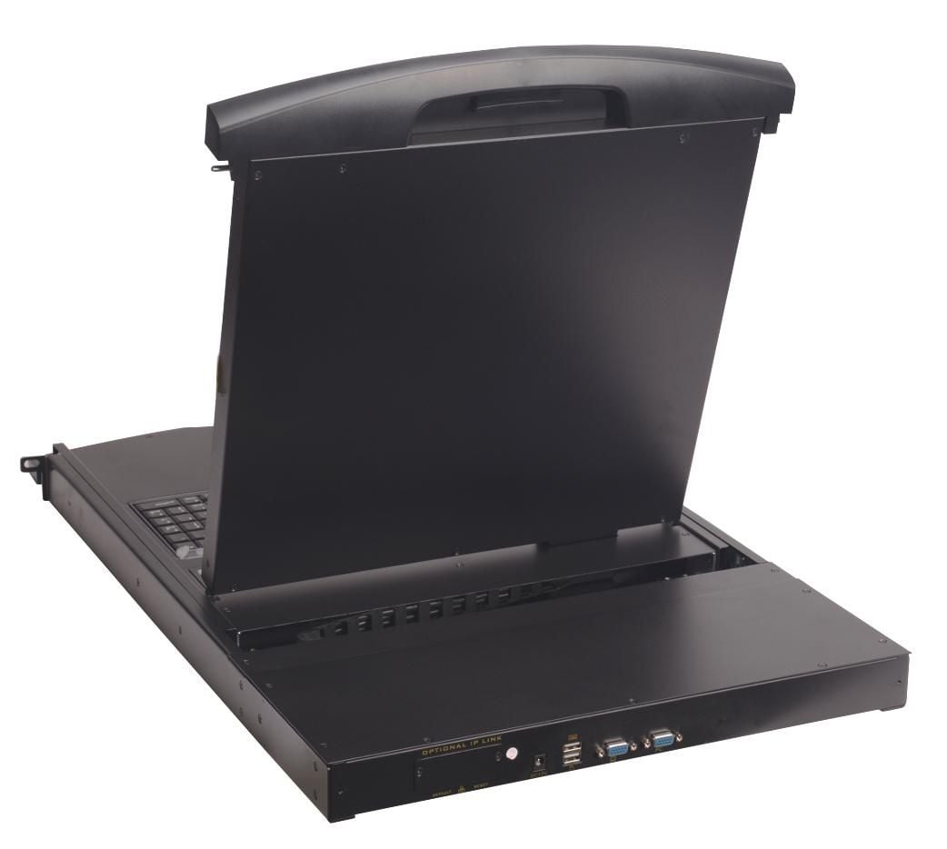 Console KVM USB/PS2 con LCD 17'' da Rack 19'' Dual Rail - Intellinet IDATA KVM-DR17C