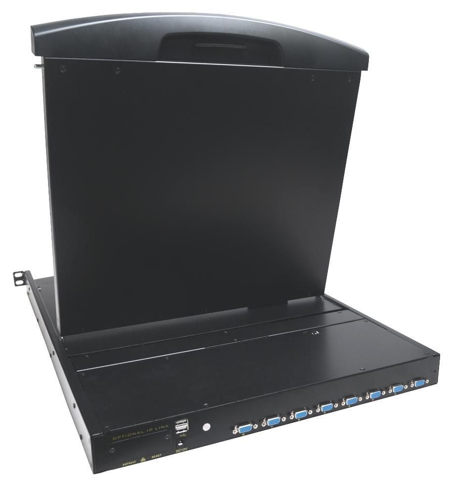 Console KVM Switch 8 Porte USB/PS2 con LCD 17'' da Rack 19'' Dual Rail - Intellinet IDATA KVM-DR17S8