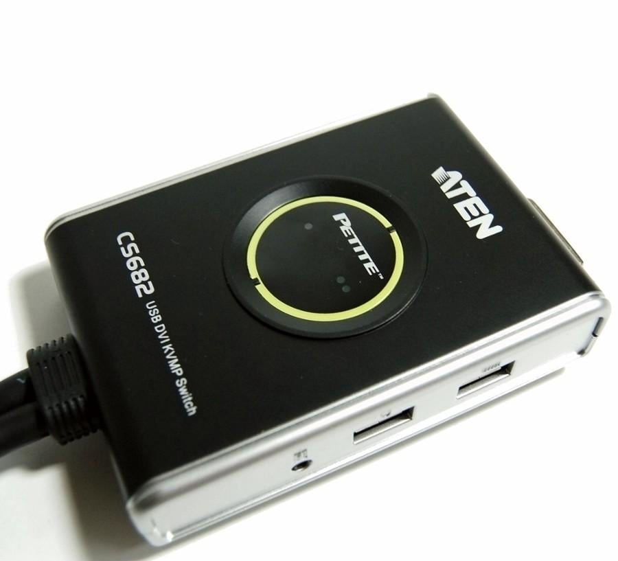 Mini Switch KVM USB Video DVI Audio e Microfono, CS682 - Aten IDATA KVM-DVI2U