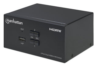 Switch KVM HDMI 2 porte doppio monitor - Manhattan IDATA KVM-HDMI2UMH