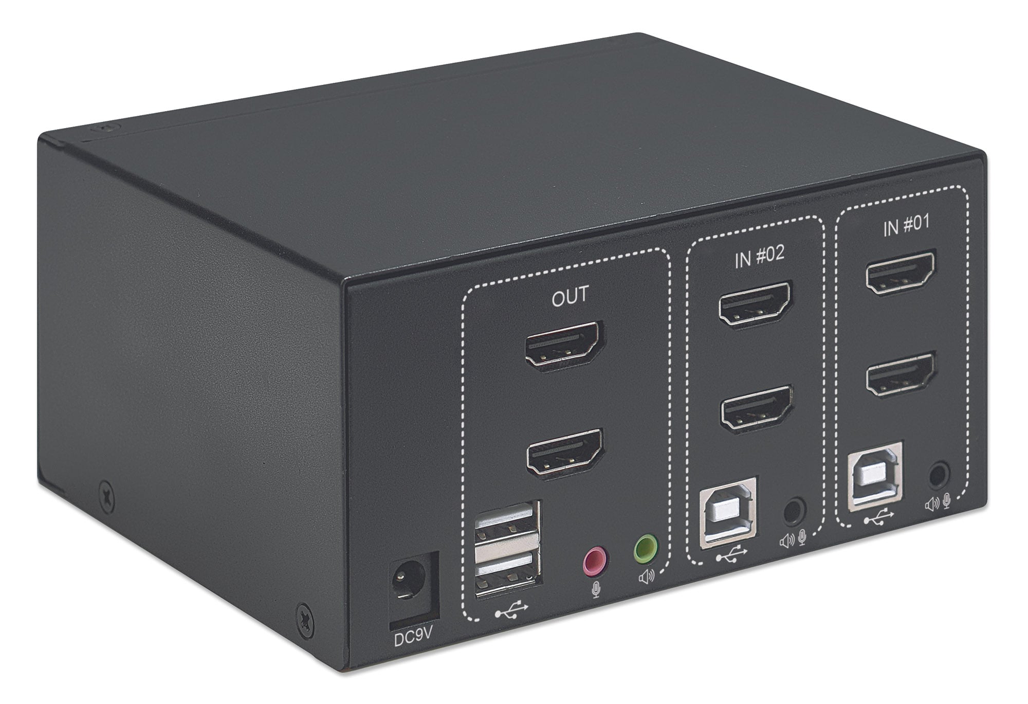 Switch KVM HDMI 2 porte Doppio monitor - Manhattan IDATA KVM-HDMI2UMH