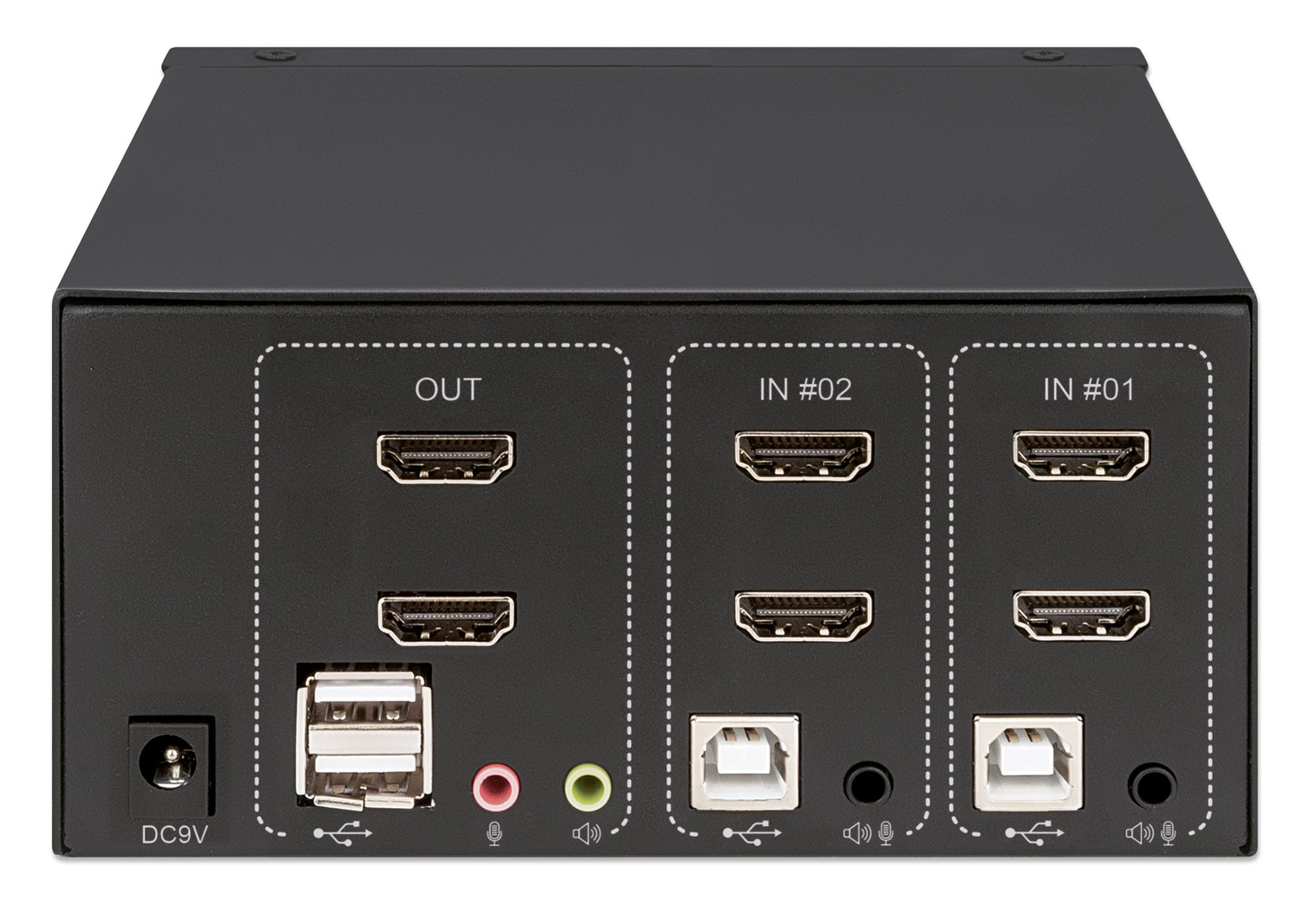 Switch KVM HDMI 2 porte Doppio monitor - Manhattan IDATA KVM-HDMI2UMH