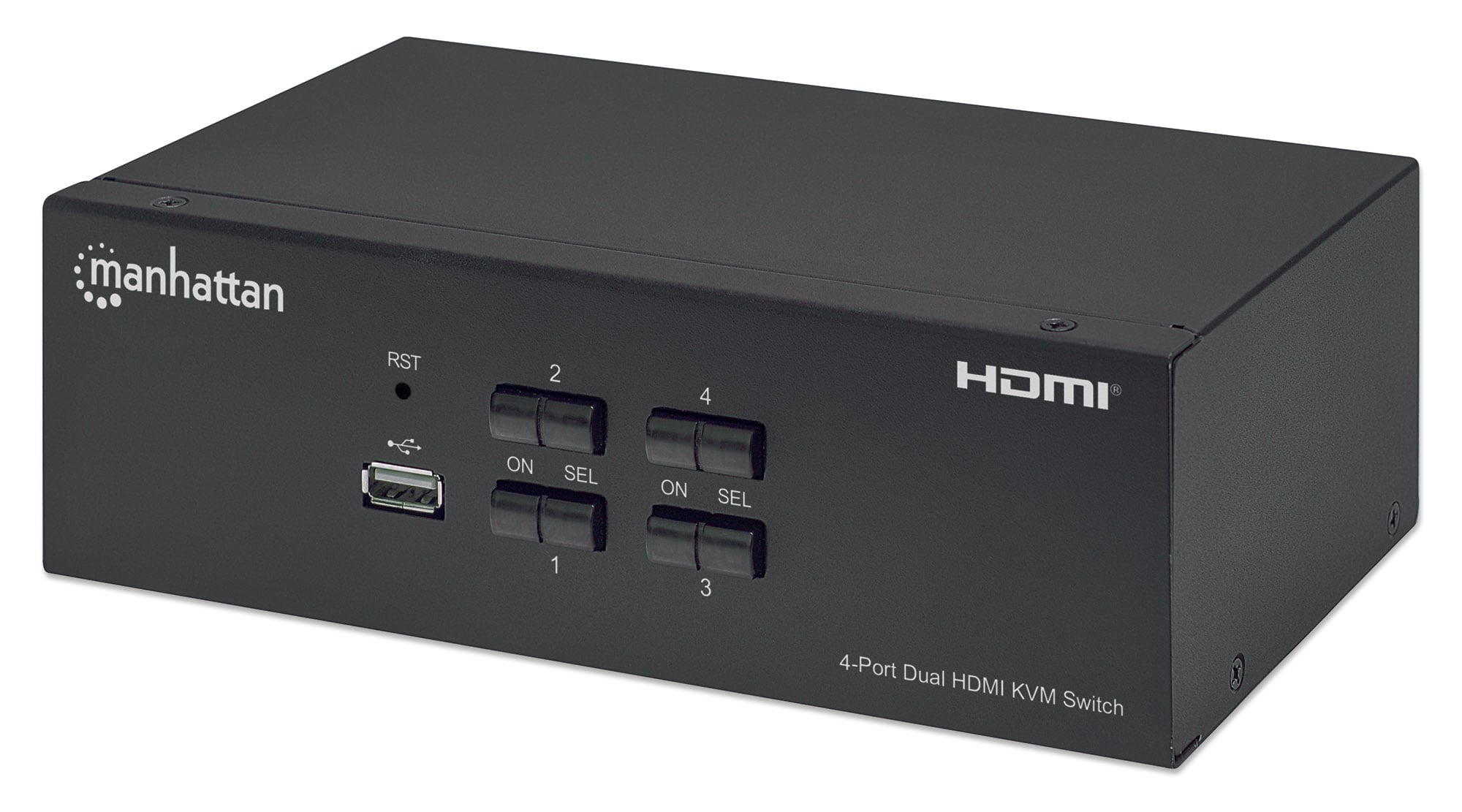 Switch KVM HDMI 4 porte Doppio monitor - Manhattan IDATA KVM-HDMI4UMH