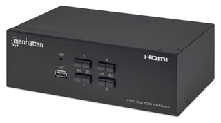 Switch KVM HDMI 4 porte doppio monitor - Manhattan IDATA KVM-HDMI4UMH