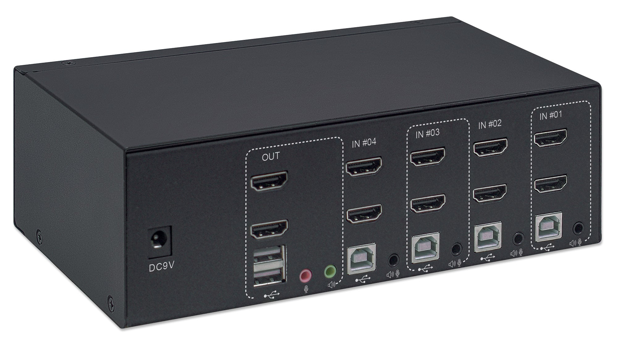 Switch KVM HDMI 4 porte Doppio monitor - Manhattan IDATA KVM-HDMI4UMH
