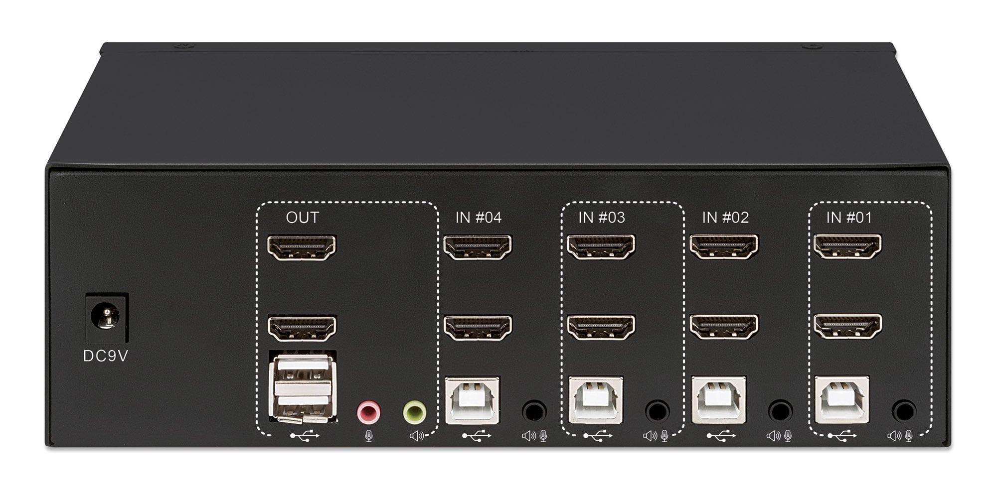 Switch KVM HDMI 4 porte Doppio monitor - Manhattan IDATA KVM-HDMI4UMH