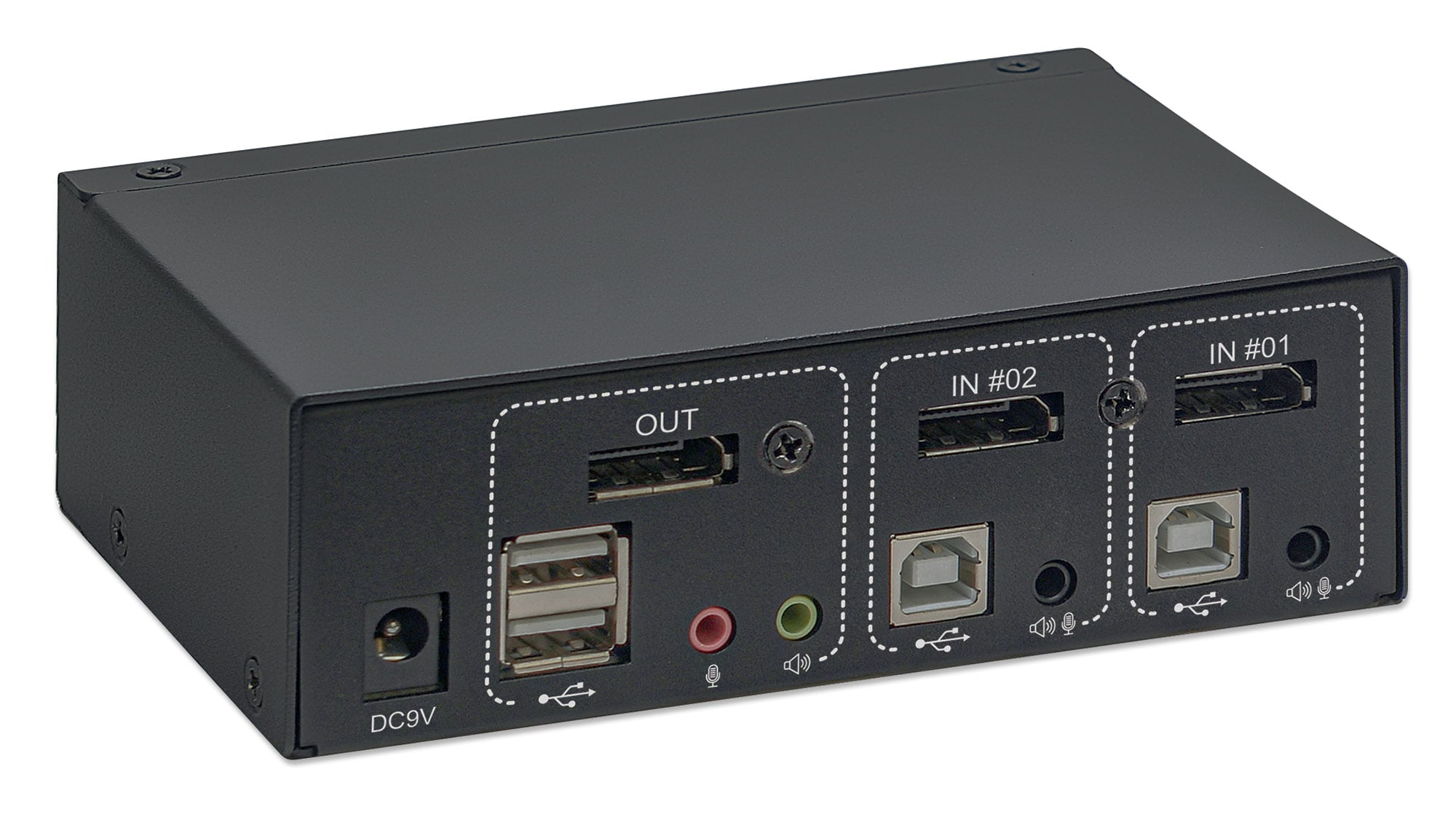 Switch KVM DisplayPort 1.2 a 2 porte 4K con Audio - Manhattan IDATA KVM-HDMI60MH