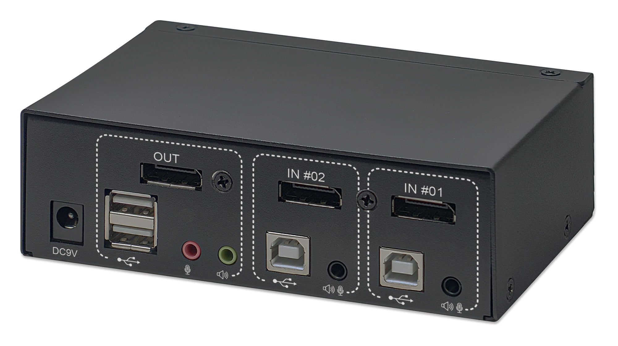 Switch KVM DisplayPort 1.2 a 2 porte 4K con Audio - Manhattan IDATA KVM-HDMI60MH