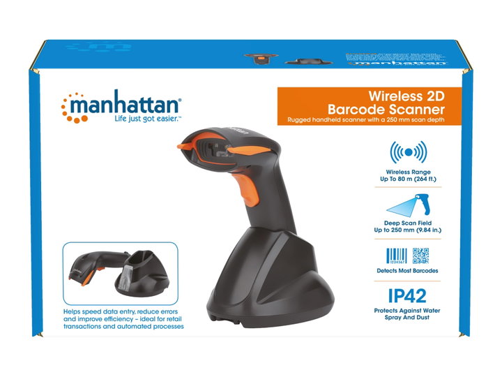 Lettore di Codici a Barre 2D Wireless - Manhattan IDATA LS-2D-BLT