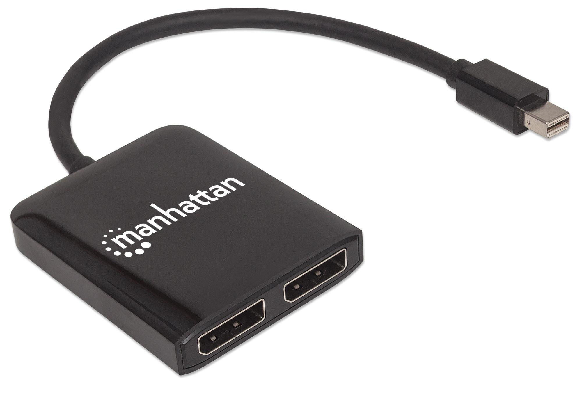 Splitter Hub Mini DisplayPort a 2 porte DisplayPort con MST - Manhattan IDATA MDP-DP2M