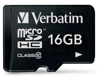 Micro SDHC memory 16 GB Class 10 - Verbatim IDATA MSDHC- 16 GB