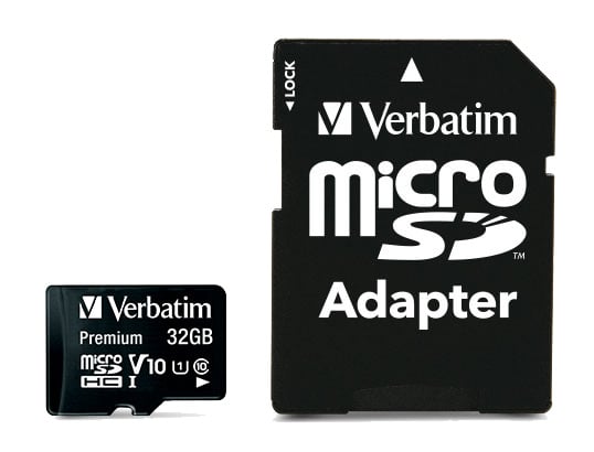 Micro SDHC memory 32 GB Class 10 with Adapter - Verbatim IDATA MSDHC- 32 GBA