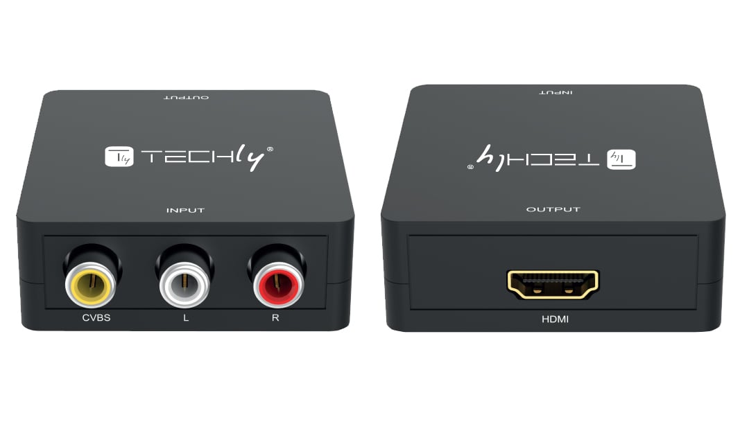 Mini Convertitore Video Composito a HDMI 720p 1080p con Cavo USB - Techly IDATA SPDIF-6E3