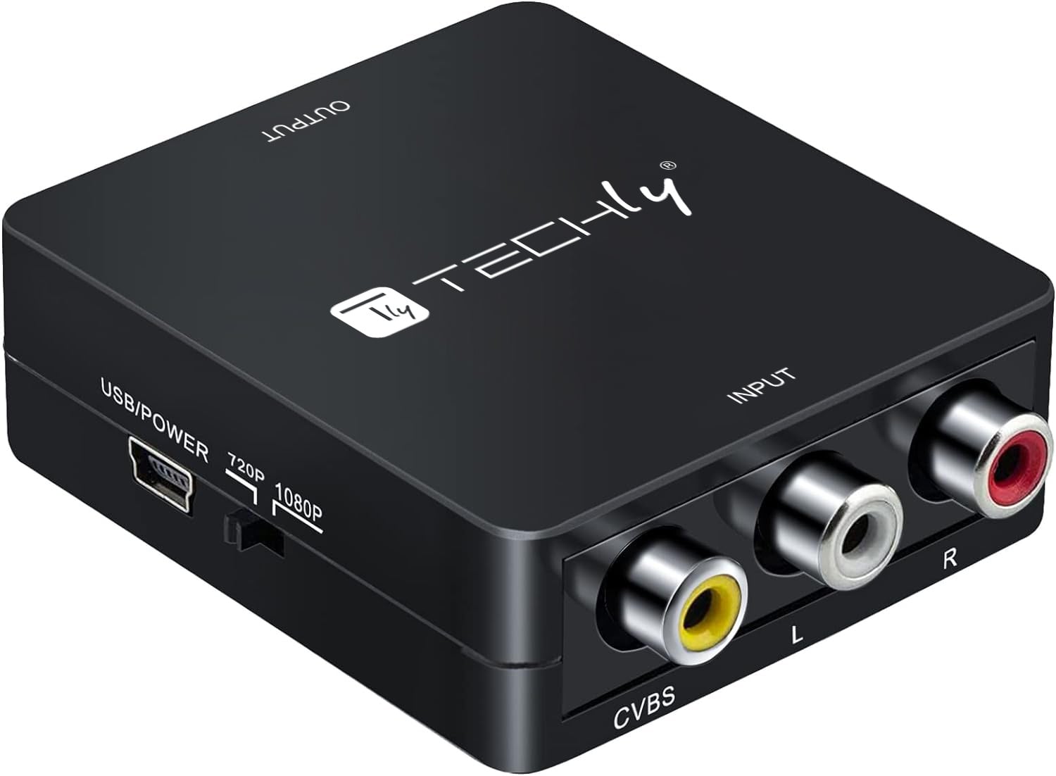 Mini Convertitore Video Composito a HDMI 720p 1080p con Cavo USB - Techly IDATA SPDIF-6E3