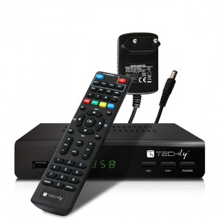 Digital Receiver Decoder DVB-T/T 2 H. 265 HEVC 10 bit Metal - Techly IDATA TV-DT 2 MB