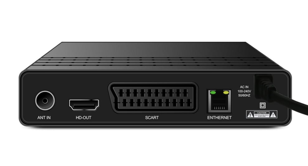 Digital Receiver Decoder DVB-T/T 2 H. 265 HEVC 10 bit with Display - Techly IDATA TV-DT 2 PLB