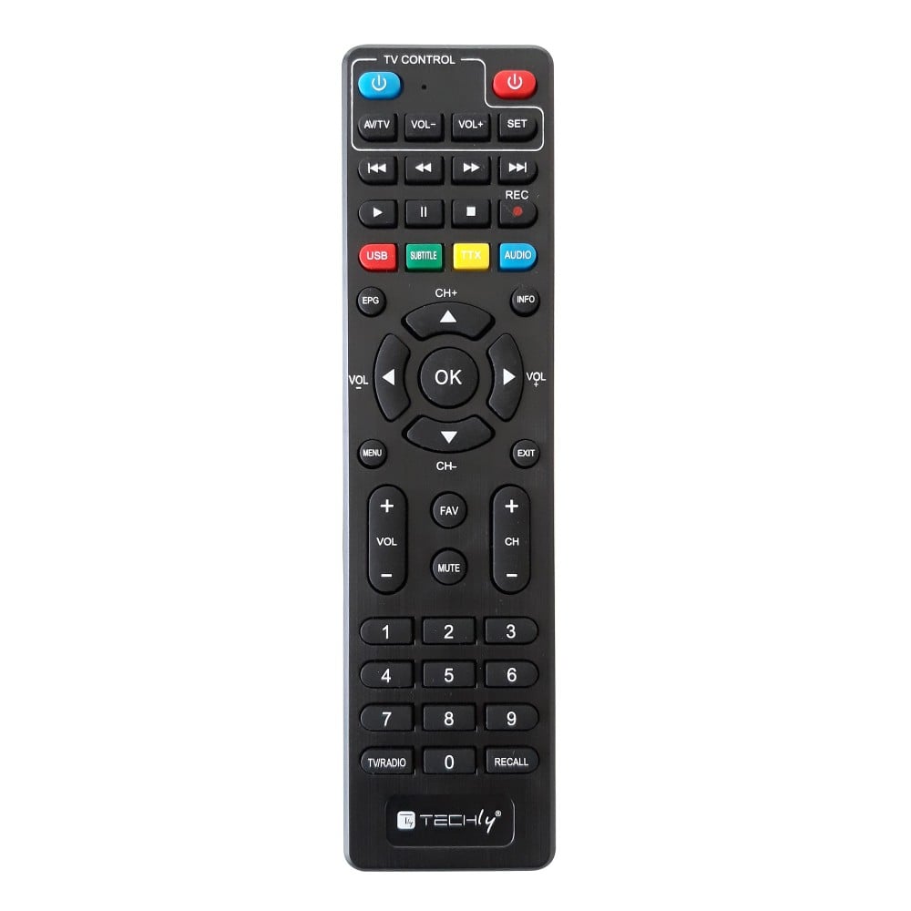 Digital Receiver Decoder DVB-T/T 2 H. 265 HEVC 10 bit with Display - Techly IDATA TV-DT 2 PLB