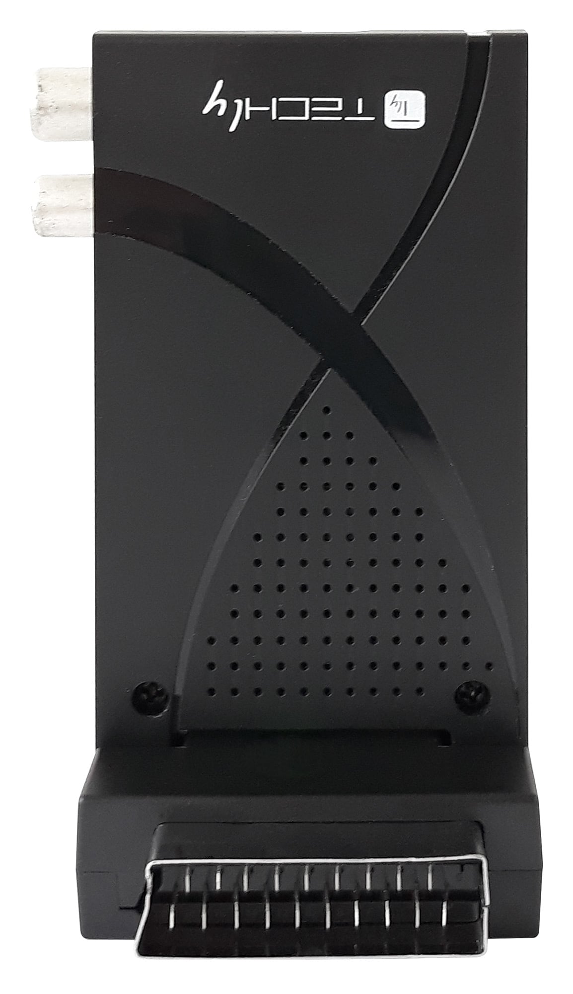 Decoder Ricevitore Digitale Terrestre DVB-T/T2 H.265 HEVC 10bit USB HDMI Scart 180° e Telecomando - Techly IDATA TV-DT2SCA