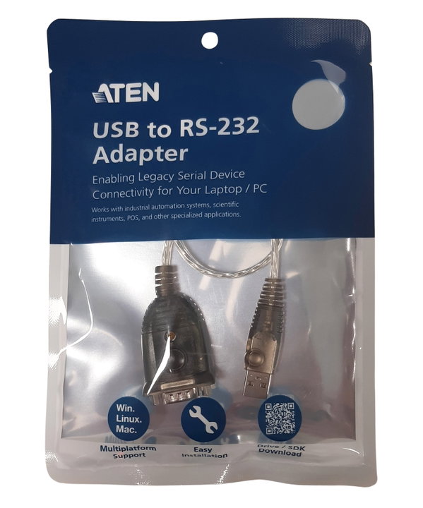 Convertitore da USB a seriale RS-232 con LED 33 cm - Aten IDATA UC232A