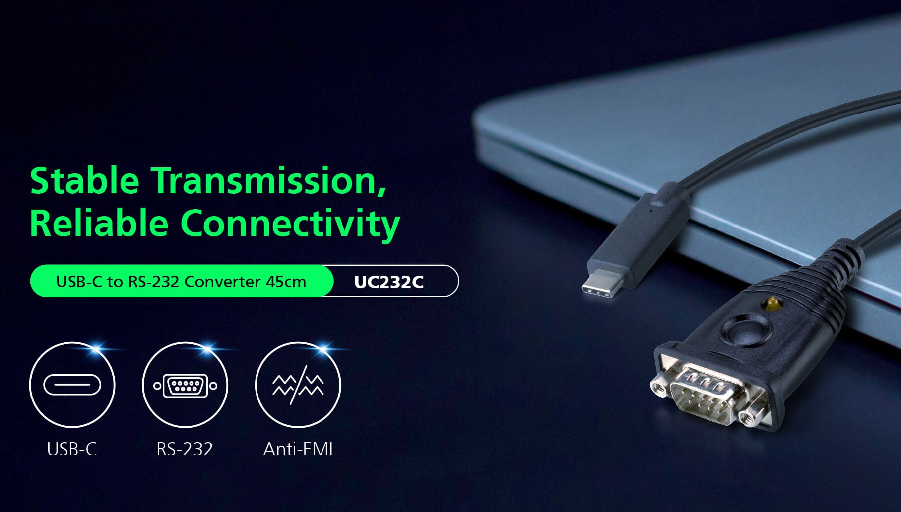 USB-C to RS- 232 adapter - Aten IDATA UC 232 C