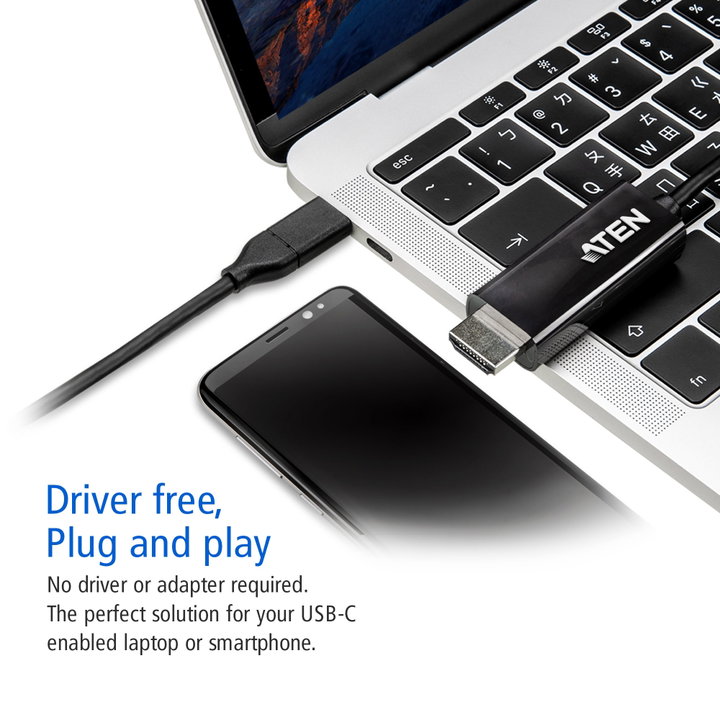 Cavo convertitore USB-C a HDMI 4K 2,7m - Aten IDATA UC3238