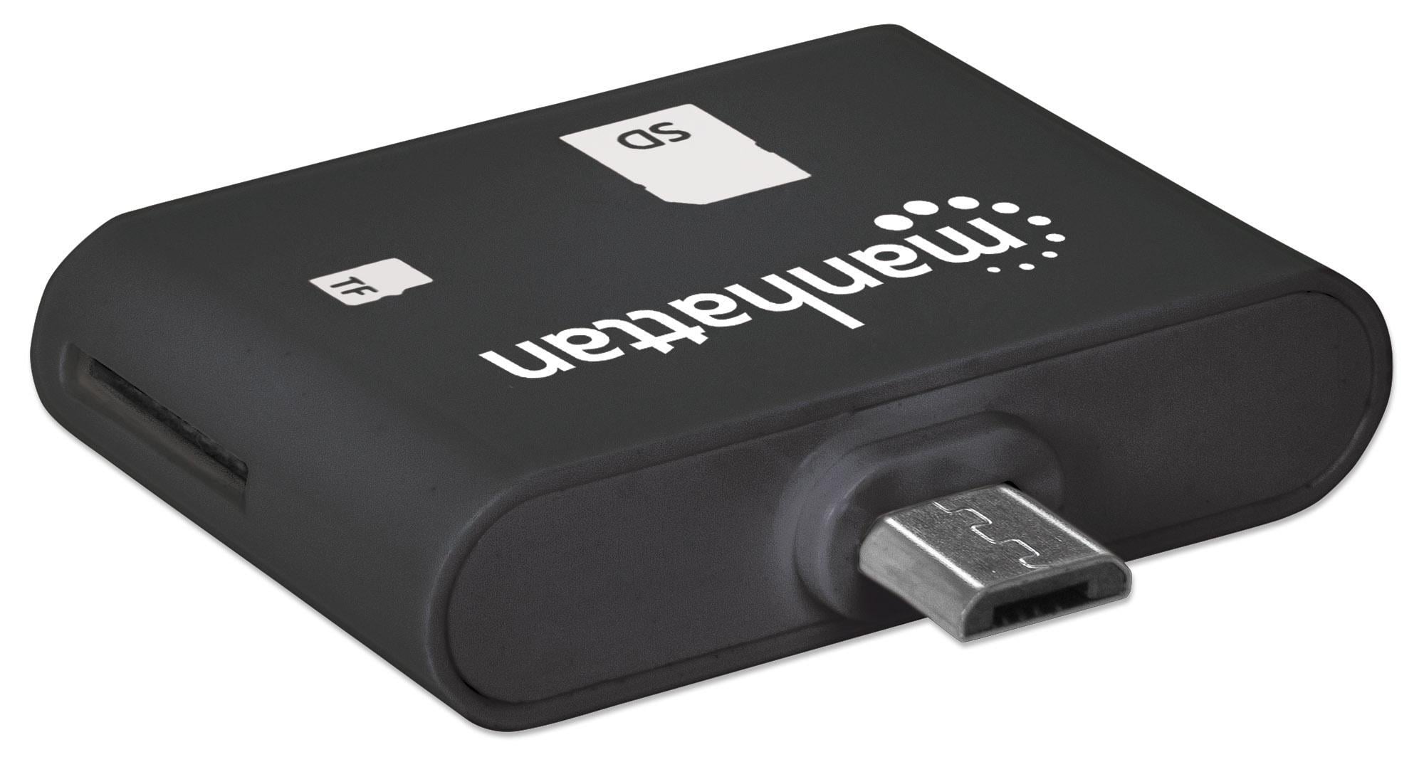 Mini Lettore Micro USB di Memorie SD/MicroSD per Smartphone e Tablet - Manhattan IDATA UOTG-READER3