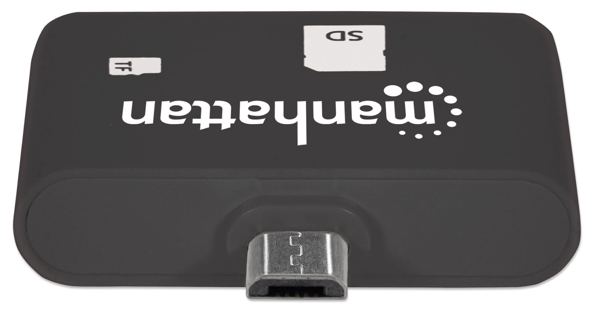 Mini Lettore Micro USB di Memorie SD/MicroSD per Smartphone e Tablet - Manhattan IDATA UOTG-READER3
