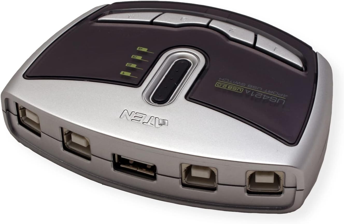Switch per Periferiche USB 2.0 a 4 porte, US421A - Aten IDATA US-421