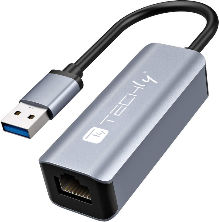 Adattatore Convertitore USB 3.2 Tipo A a RJ45 Gigabit - Techly IDATA USB-ETGIGA-AA