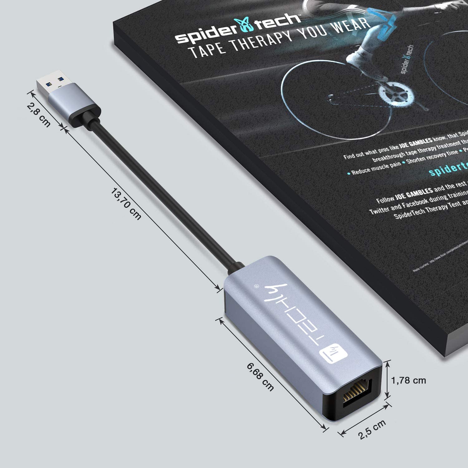 Adapter USB Converter 3.2 Type A to RJ 45 Gigabit - Techly IDATA USB-ETGIGA-AA