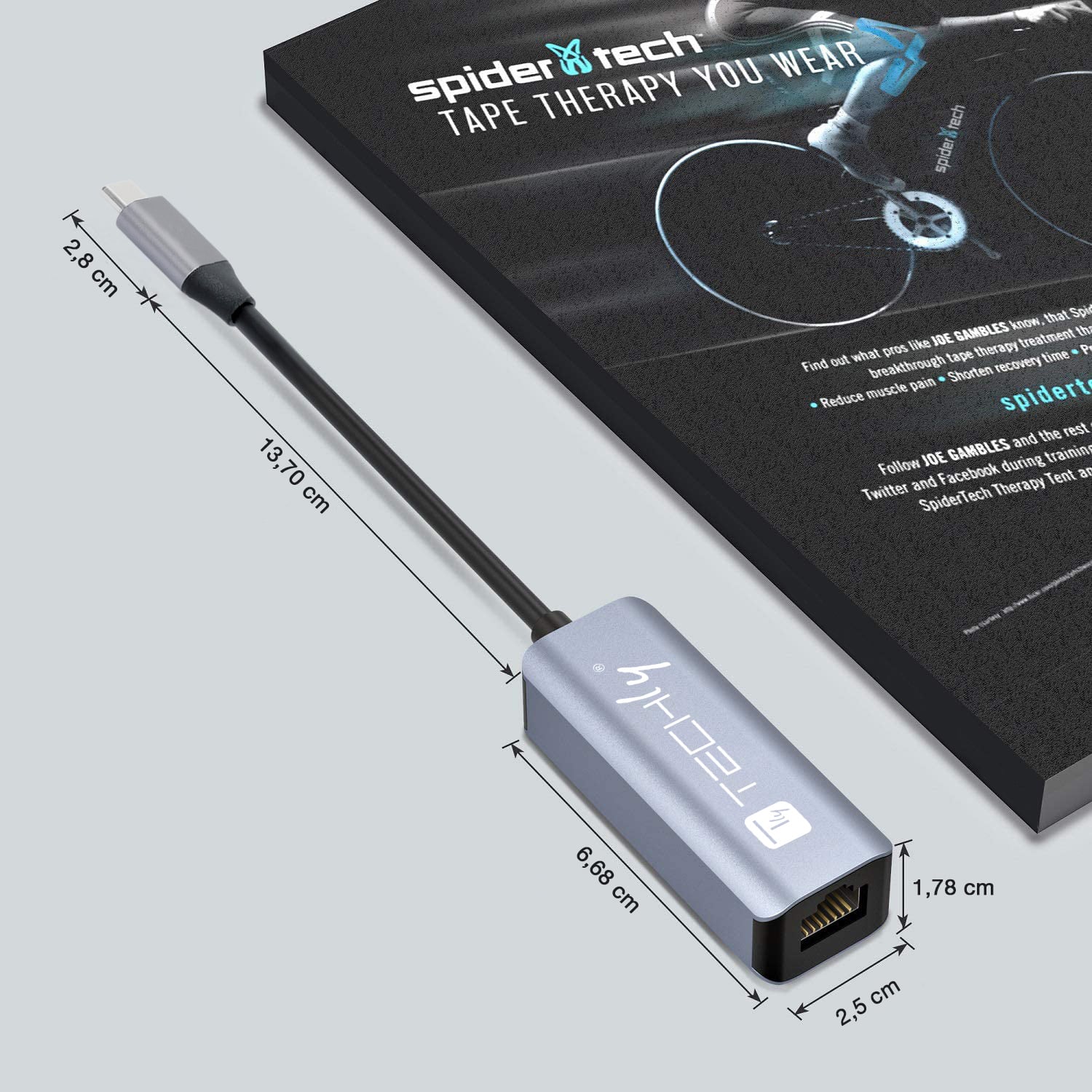 USB-C 3.2 converter adapter to RJ 45 Gigabit - Techly IDATA USB-ETGIGA-CA