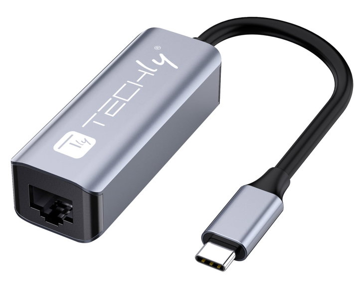 Adattatore Convertitore USB-C 3.2 a RJ45 Gigabit - Techly IDATA USB-ETGIGA-CA