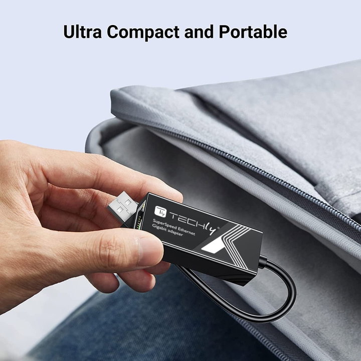 Adattatore di Rete Gigabit USB tipo A SuperSpeed - Techly IDATA USB-ETGIGA3T3