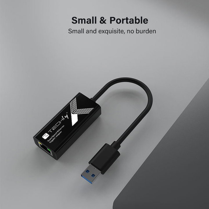 Adattatore di Rete Gigabit USB tipo A SuperSpeed - Techly IDATA USB-ETGIGA3T3