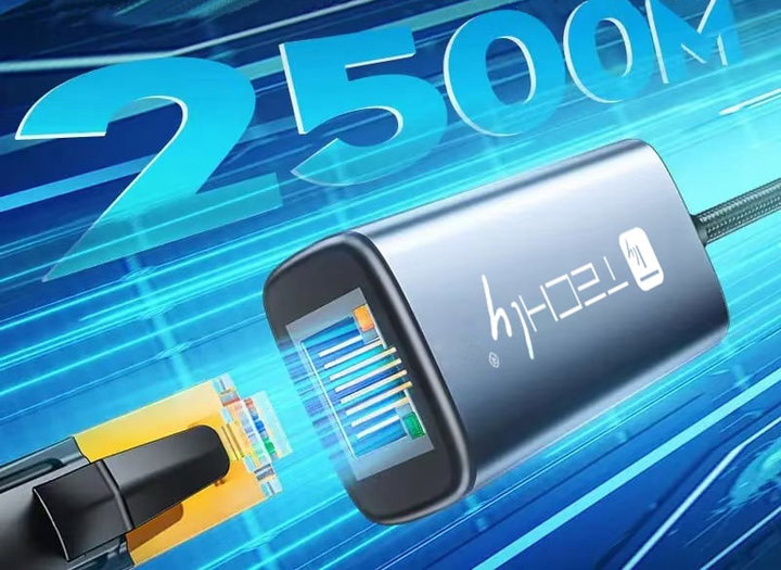 Adattatore Convertitore USB-C 3.2 a RJ45 2.5 Gigabit Ethernet - Techly IDATA USB-ETGIGAC2