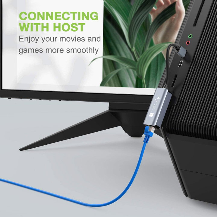 Adattatore Convertitore USB-C 3.2 a RJ45 2.5 Gigabit Ethernet - Techly IDATA USB-ETGIGAC2