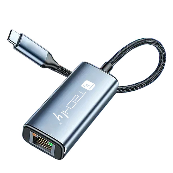 Adattatore Convertitore USB-C 3.2 a RJ45 2.5 Gigabit Ethernet - Techly IDATA USB-ETGIGAC2