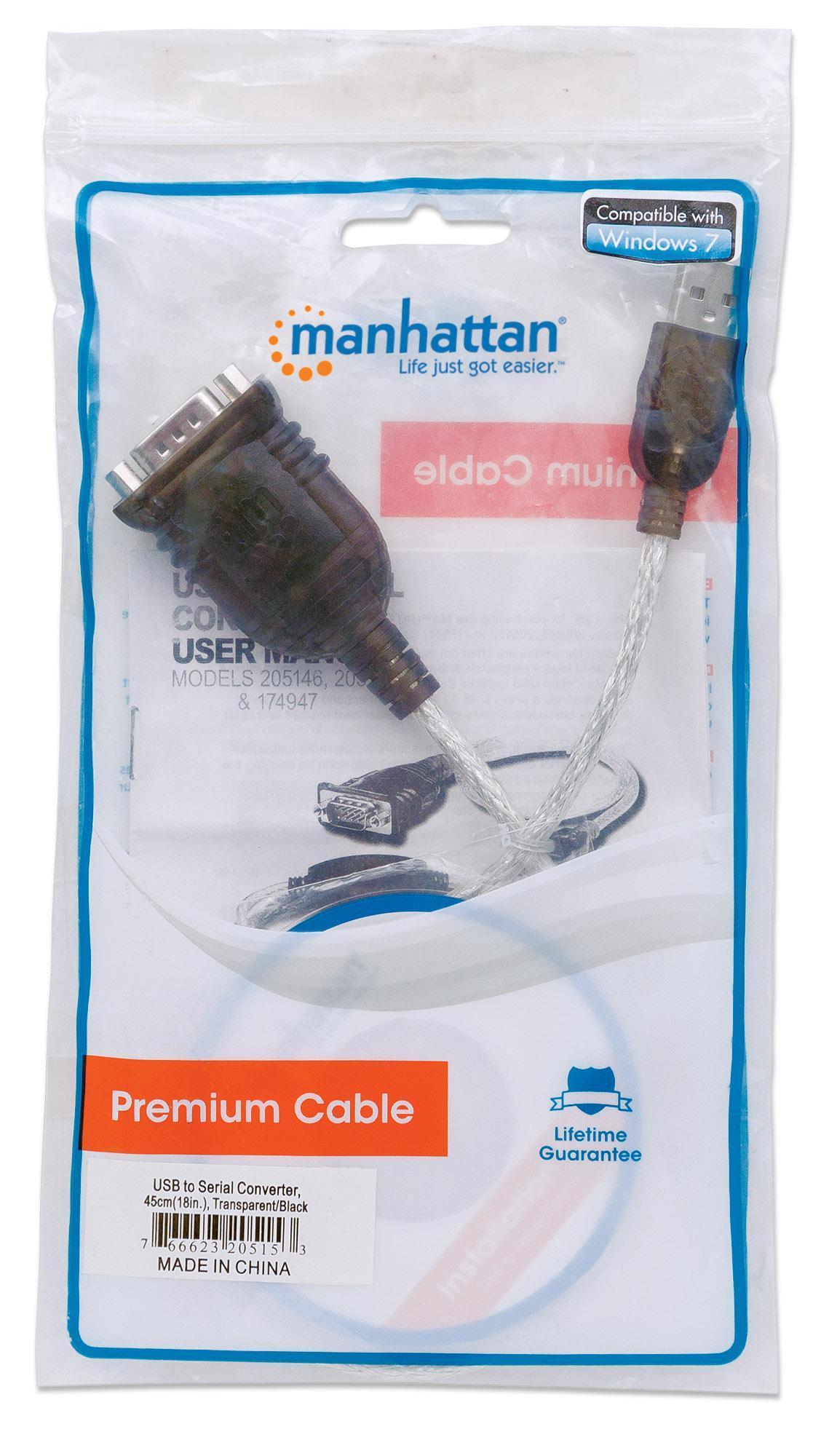 Convertitore Adattatore Manhattan da USB a Seriale in Sacchetto - IDATA USB-SER-2B