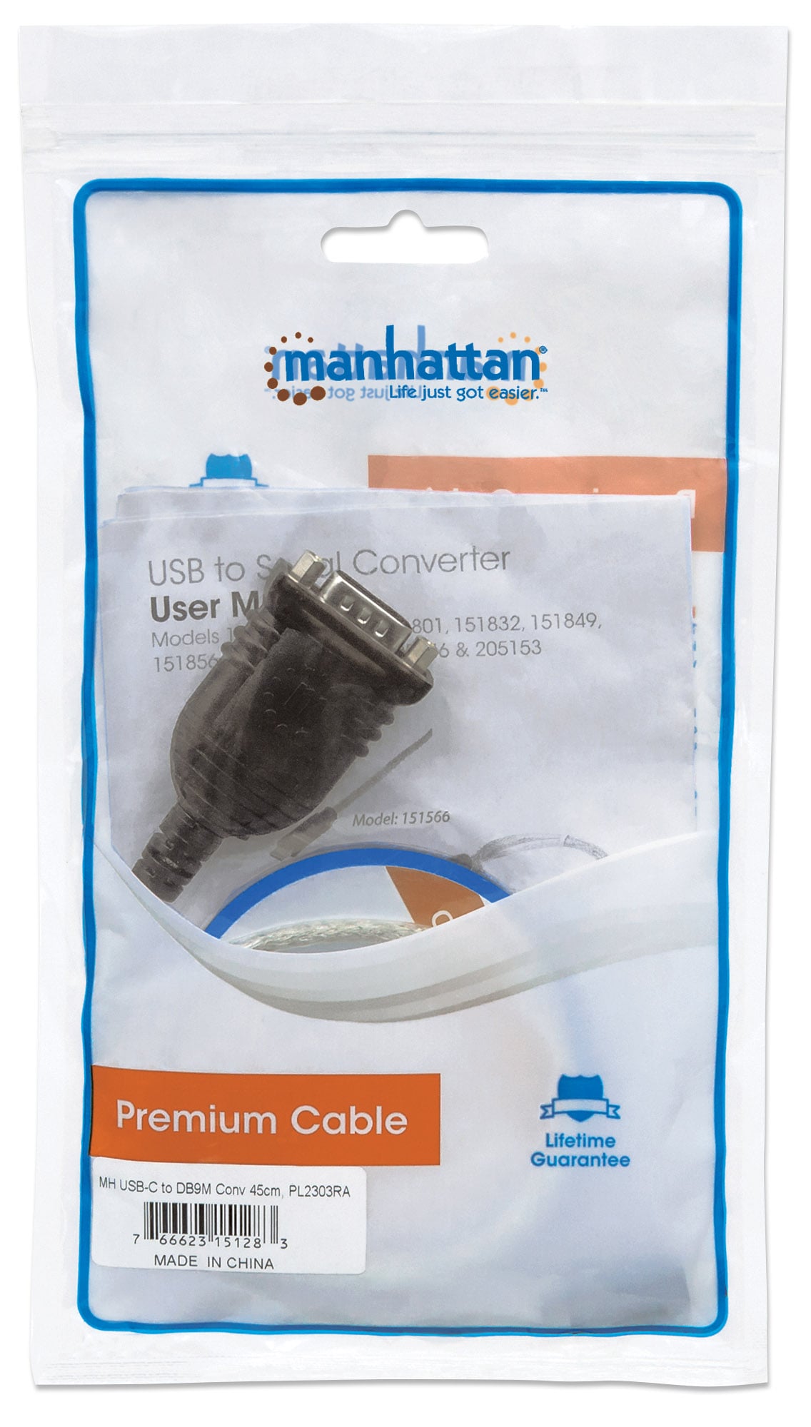 Cavo Convertitore USB-C™ a Seriale 45cm Prolific PL2303 - Manhattan IDATA USB-SER-2CMH