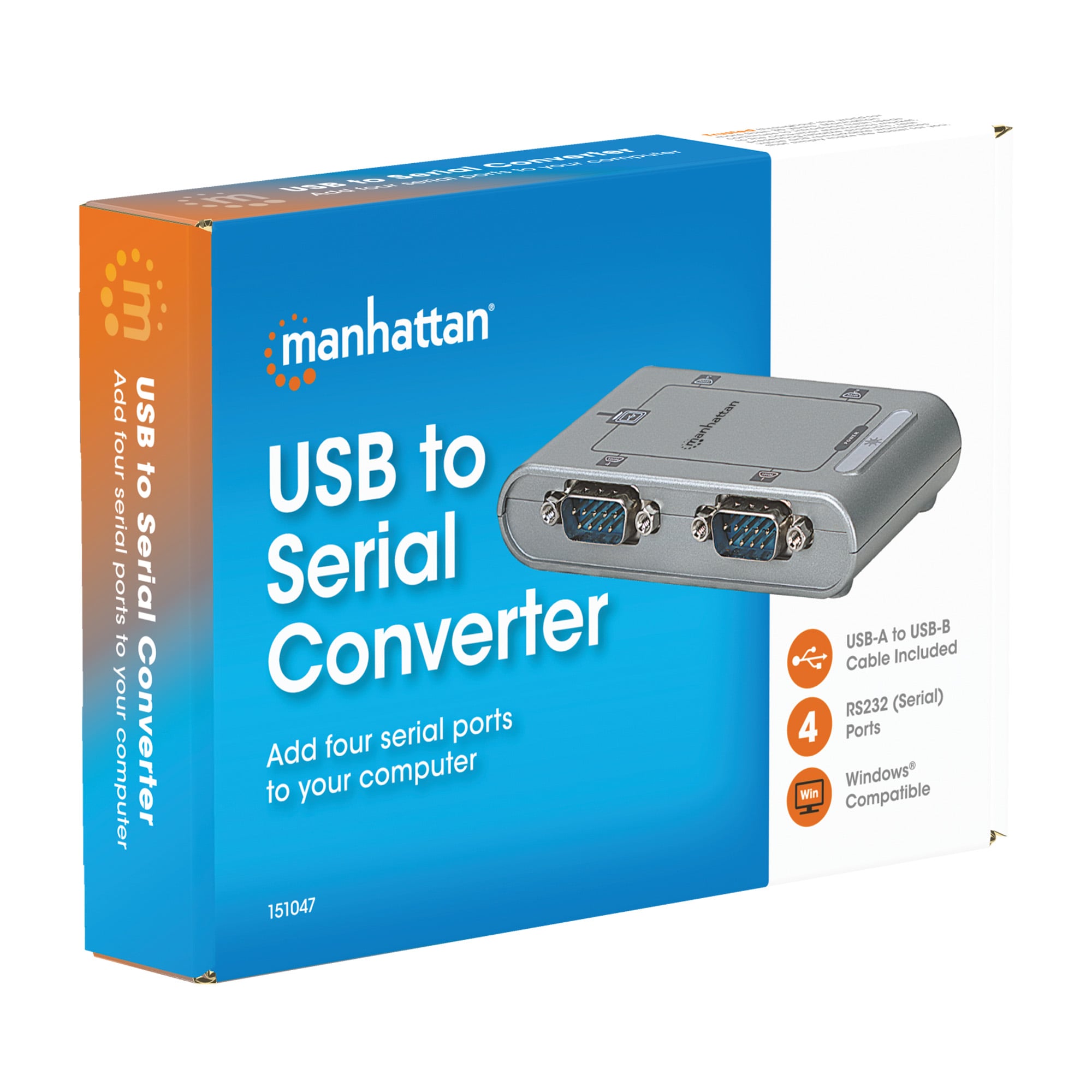 Convertitore da USB a 4 porte seriali - Manhattan IDATA USB-SER-4