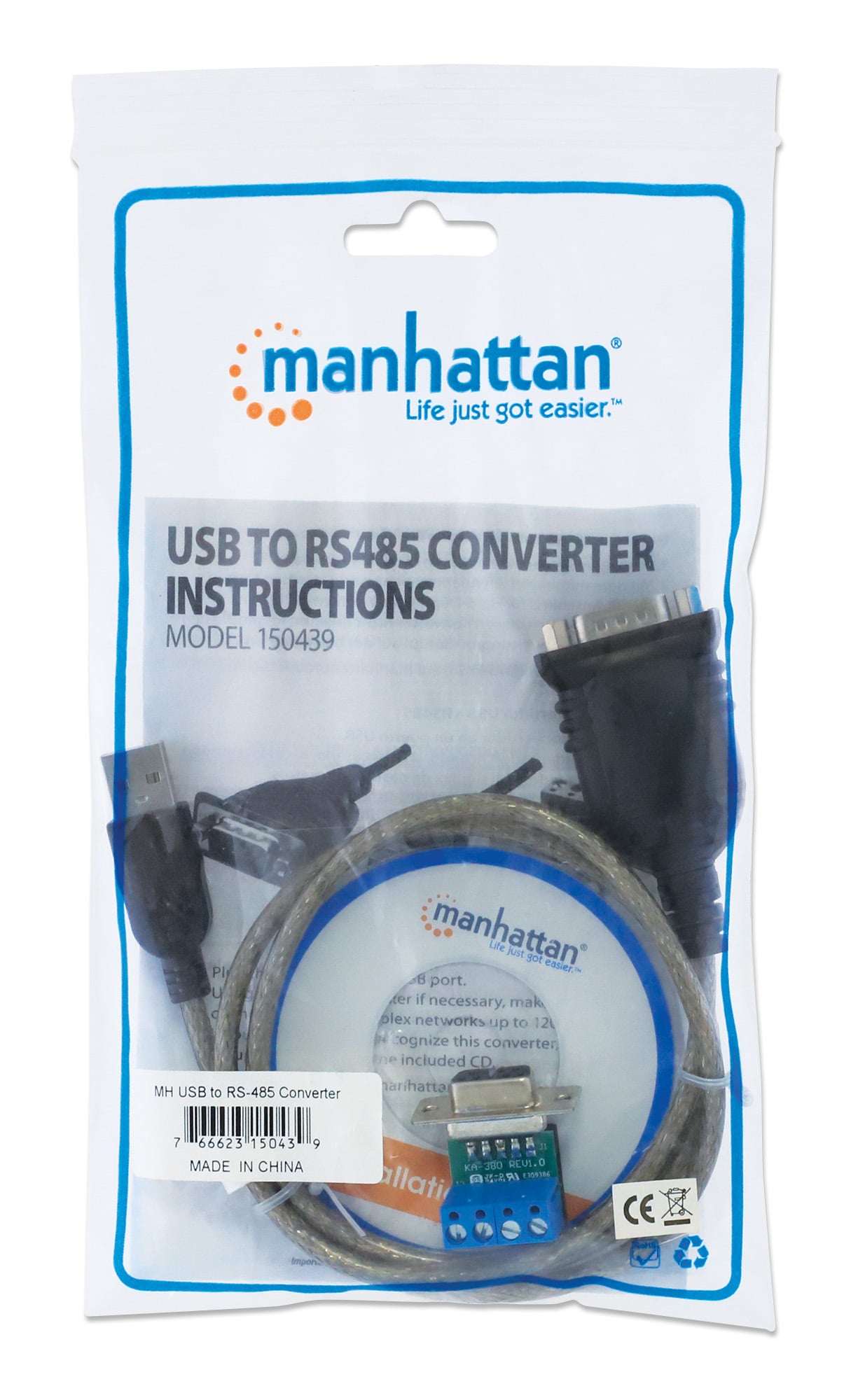 Convertitore da USB a RS485 - Manhattan IDATA USB-SER-485