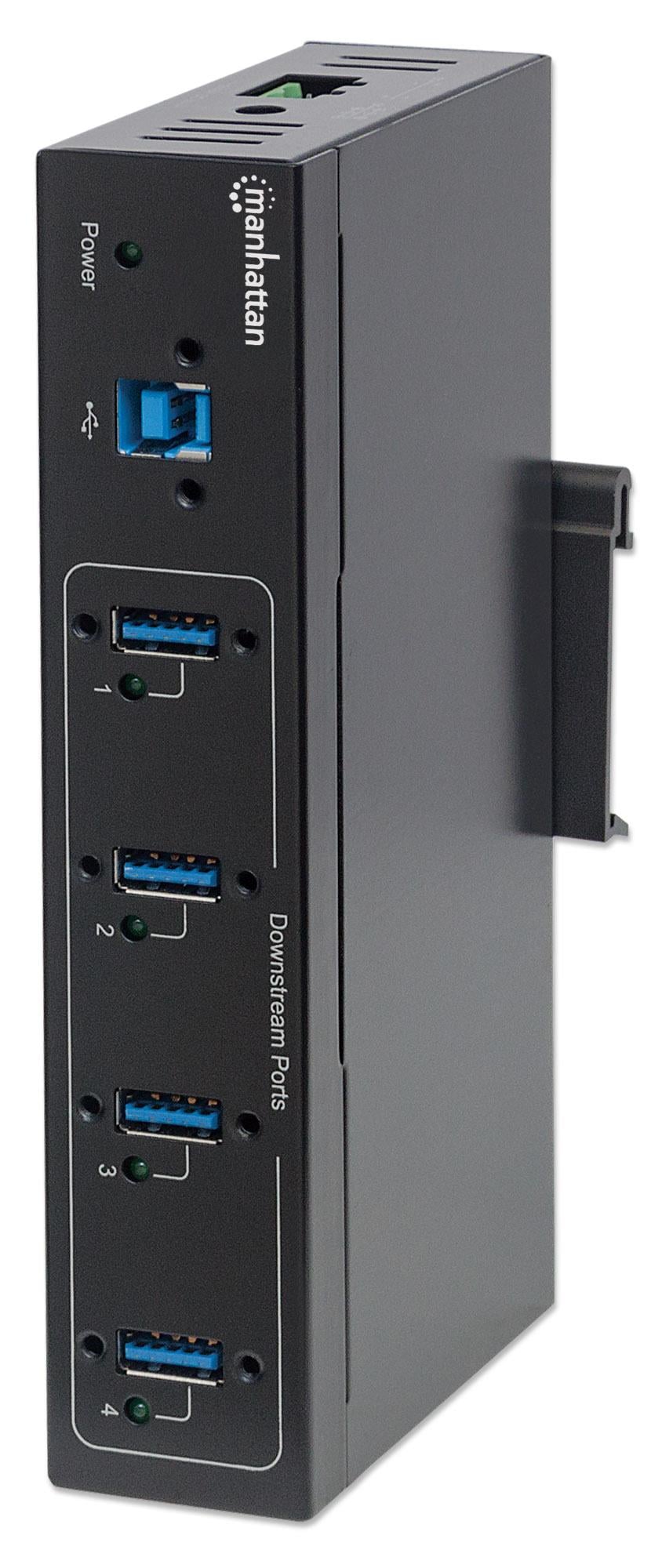 Industrial Hub USB 3.2 4 Doors - Manhattan IDATA USB 3 -SER- 4 MH
