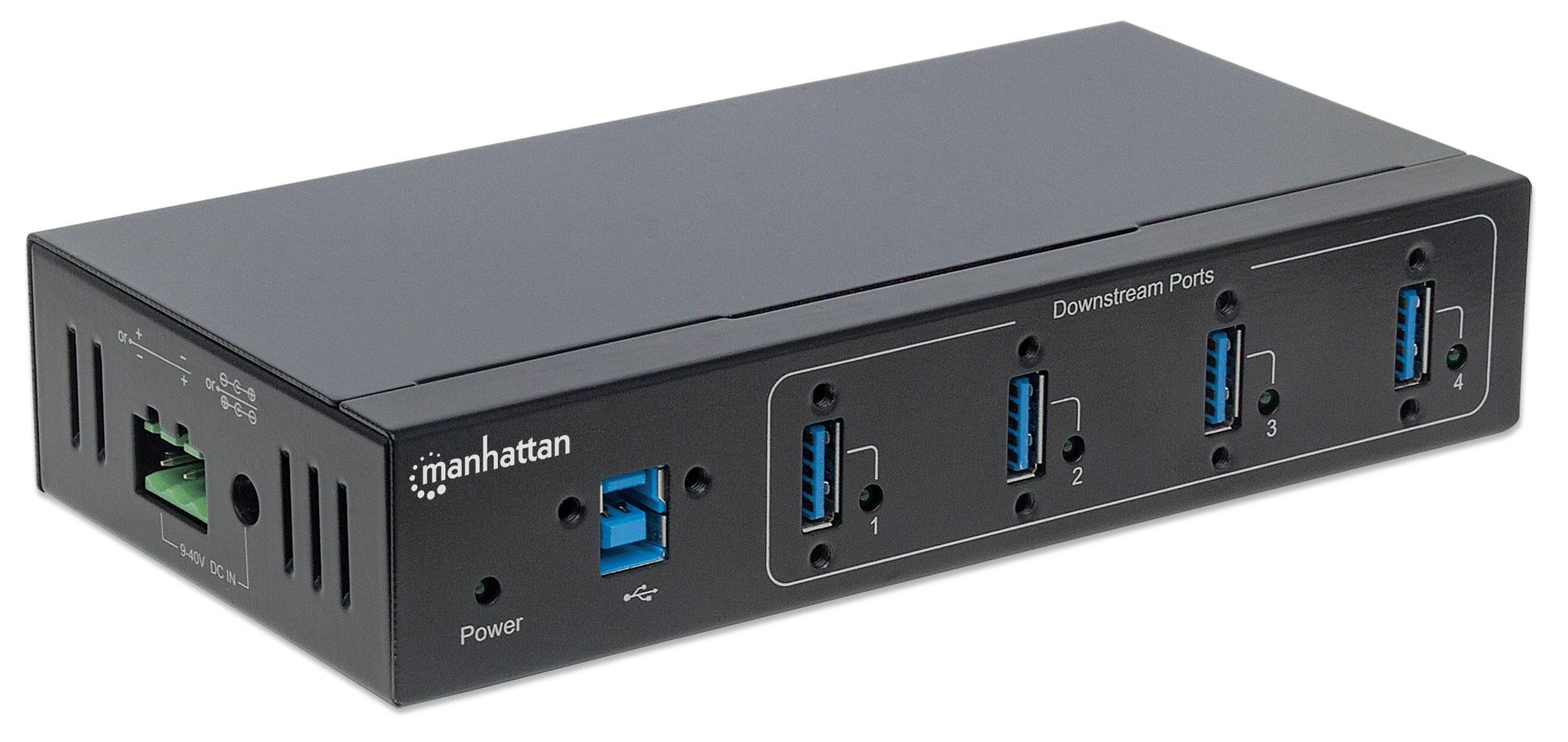 Industrial Hub USB 3.2 4 Doors - Manhattan IDATA USB 3 -SER- 4 MH