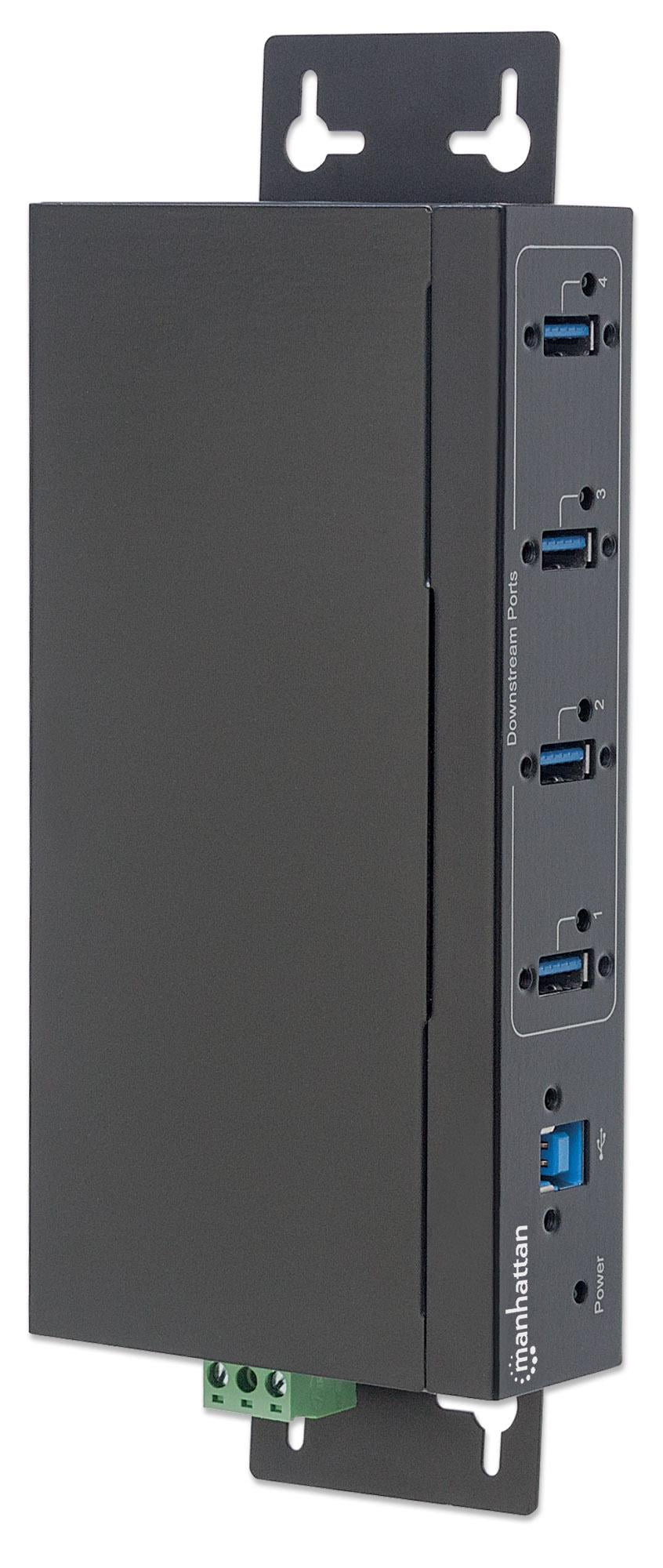 Industrial Hub USB 3.2 4 Doors - Manhattan IDATA USB 3 -SER- 4 MH