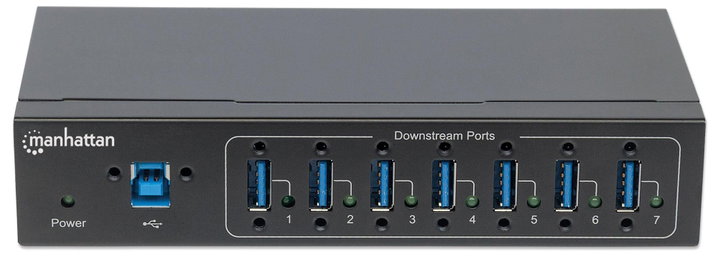 Industrial Hub USB 3.2 7 Doors - Manhattan IDATA USB 3 -SER- 7 MH