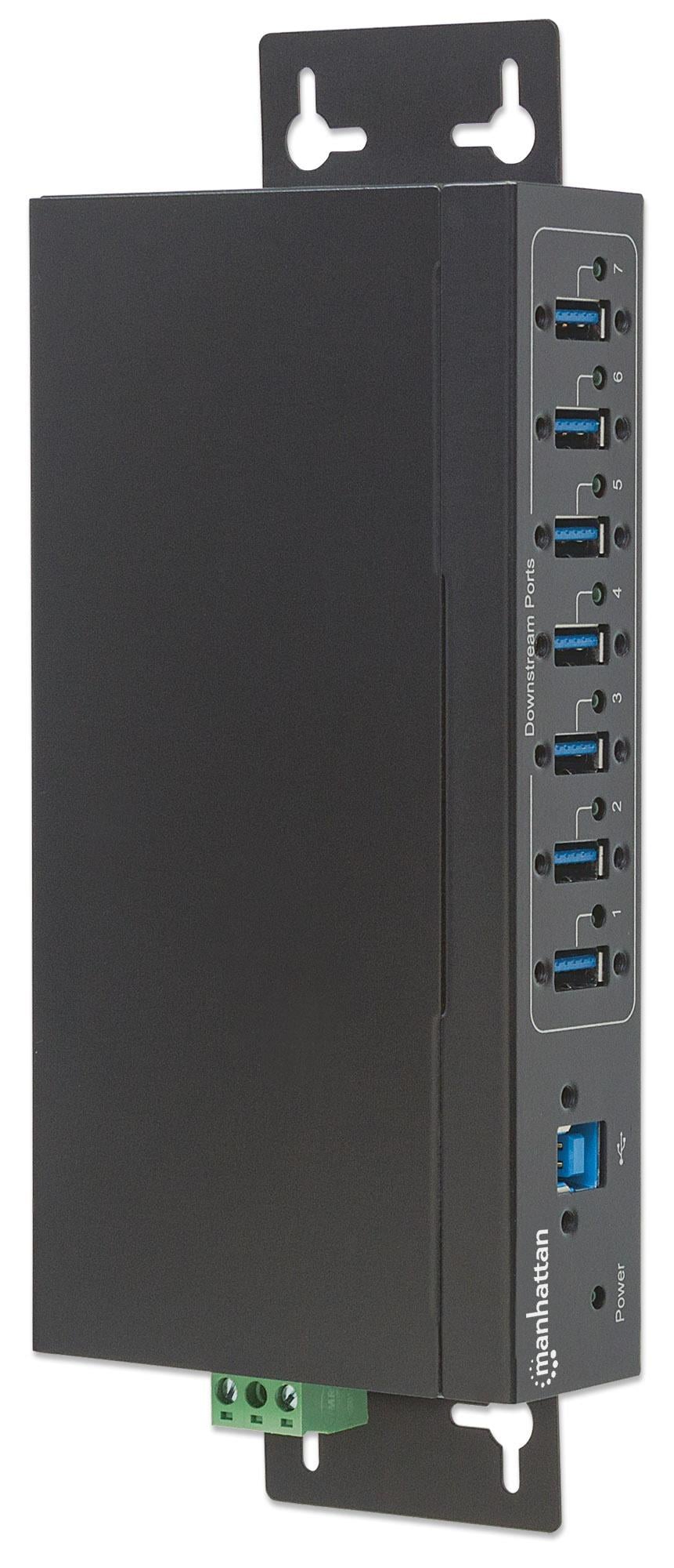 Industrial Hub USB 3.2 7 Doors - Manhattan IDATA USB 3 -SER- 7 MH